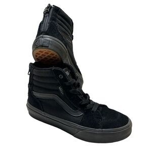 Vans Youth Black Unisex Filmore Hi Zip Sneakers Sz 1.5